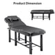 thumbnail image 1 of Professioanl Massage Table , Backrest Adjustable, Removable Headrest, Bottom Shelf Storage , Memory Foam Layer Salon Bed,Black, 1 of 3