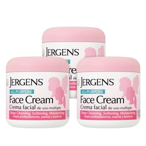 Crema Facial Jergens De Limpieza Profunda Multiusos, 450 Ml (Paquete De 3)