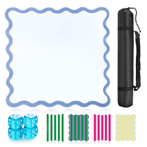 Tapete de Mahjong ZWFCGMMBC 82 cm Azul Antideslizante para 4 Jugadores