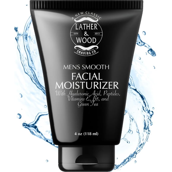 Loción facial hidratante de lujo para hombres Lather & Wood 120 ml