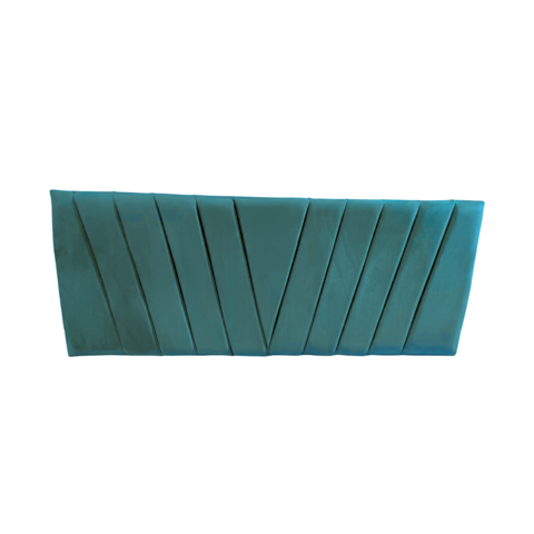 Importclick - Respaldo Elegante King Capitone 180X60 Cm Turquesa Felpa