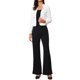 thumbnail image 2 of INSPIRE CHIC Chaqueta de Tweed para Mujer con Cuello Mao, Abierta y Recortada, Talla S, Blanco Claro, 2 of 6