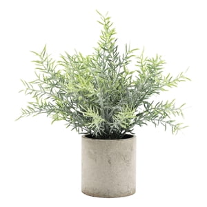 Magideal - Planta Artificial En Maceta Bonsai En Maceta Gris Plástico Faux Pequeña Vegetación Decoración Mini Plantas S Para Estante De Decoración De , Romero