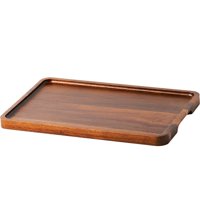 Xusx111 - Bandeja De Servicio De Madera Plato De Té De Café Decorativo De Madera Noz Negra 13.4 X 9 Pulgadas Bandeja De Alimentos Para El Desayuno, Mesa De Café, Cena Y Bar, Bandeja Decorativa Para La Cocina,