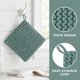 thumbnail image 5 of REGALWOVEN 1 Pcs Agarradores de Ollas, Trivets Resistentes al Calor, Almohadillas Antideslizantes para Cocina Cocinando Verde Oscuro 7.5*7.5in, 5 of 6