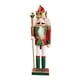 thumbnail image 2 of Adorno Navideño De Cascanueces, Escultura De 12 Pulgadas Para Estantes, Festival De Mesa, Rojo Y Verde, 2 of 3