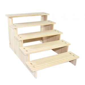 Ioensy - Soporte Elevador De Exhibición De Madera, Accesorios De Escaparate Decorativo Para Esculturas, Figuras, Hogar, 5 Capas, 30Cm