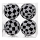 thumbnail image 1 of Bola con purpurina a cuadros en blanco y negro de Ornament Vickerman, 4 cm, 1 of 2
