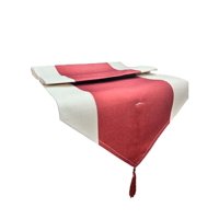 Oem - Mantel Camino De Mesa Con Pompon Lino Tela 180X35Cm R
