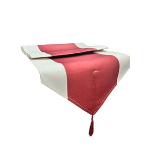 Oem - Mantel Camino De Mesa Con Pompon Lino Tela 180X35Cm R