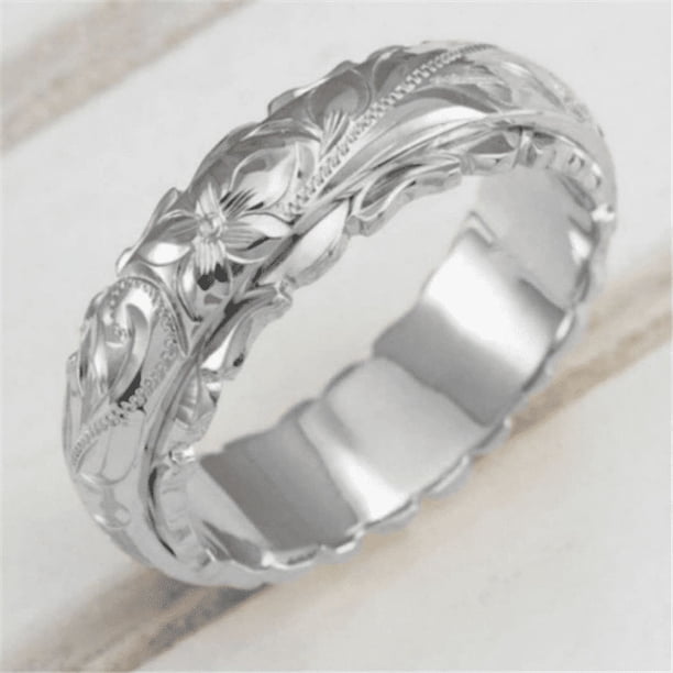Stunning 18K Gold Plated Flower Pattern Ring - Perfect Minimalistic Jewelry for Women and Girls