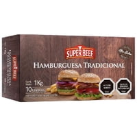 Hamburguesa Tradicional Caja 10 Un 1 Kg Super Beef