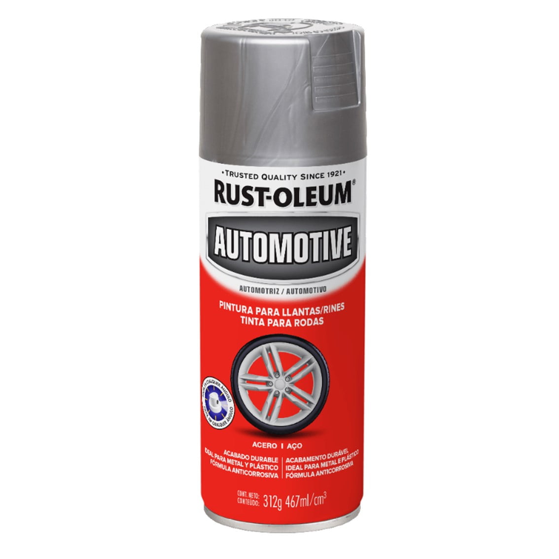 Pintura Para Llantas - Rines 312grs Acero Satinado - Rust Oleum