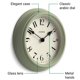 thumbnail image 5 of Reloj de Pared JONES CLOCKS® Frieze Pequeño Elegante 23 cm Verde Salvia, 5 of 6
