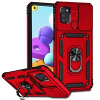 Estuche Gangxun Para Samsung Galaxy A21S, Soporte Giratorio 360°, Estilo Mecánico Y Magnético