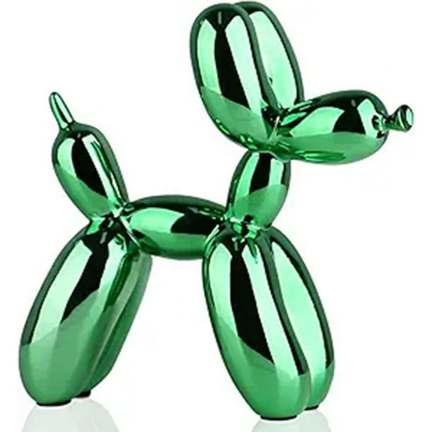 Figura Decorativa De Perro Globo Decoración Del Hogar, 10*10*4cm Estatua De Perro Con Globo Galvanizado Brillante, Figura De Animal De Globopequeño, Escultura Artística, Decoración Moderna