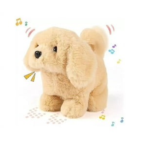 Genérico - Juguete Perro Peluche Interactivo Electrónico Mueve Y Ladra Beige