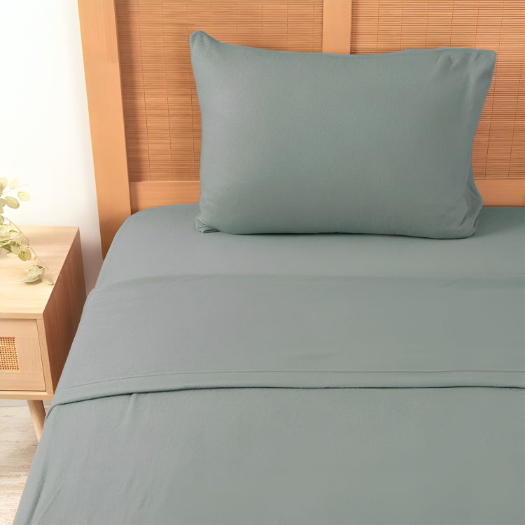 Juego De Sábanas Polar Lisa 1.5 Plazas / Verde – Mashini