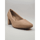 thumbnail image 2 of Zapato Alto Taco Ancho Extra Acolchado Beige, 2 of 3