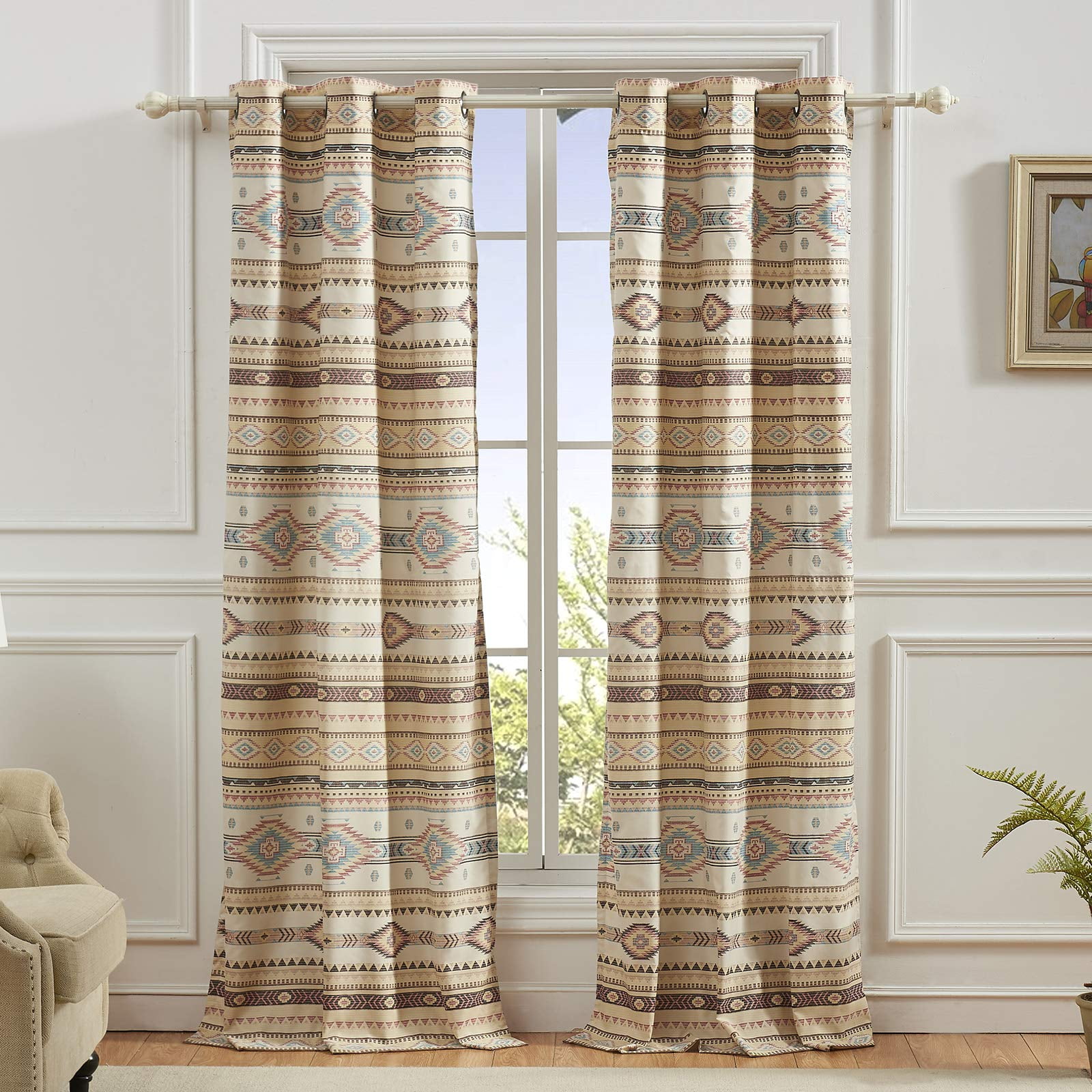 Par De Paneles De Cortina Greenland Home Fashions Phoenix De 84 Pulgadas