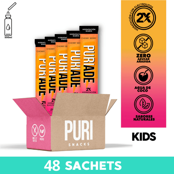 PuriADE- Isotónica sabor Cherry 6g. / Caja 48 sachets