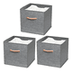 thumbnail image 1 of Cajas Organizadoras Belug Plegables Pack 3  de Tela Poliéster 30x30x30 cm Gris, 1 of 5