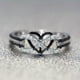 thumbnail image 1 of Heart Ring For Women, Rhinestones, Ladies Fashion Accessories, 1 of 3