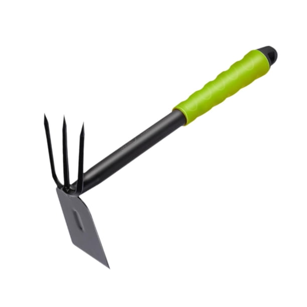 Azada y cultivador, herramienta de jardinería 2 en 1, rastrillo de jardín de doble cabezal, cultivador manual para plantar, cultivar, desherbar y labr