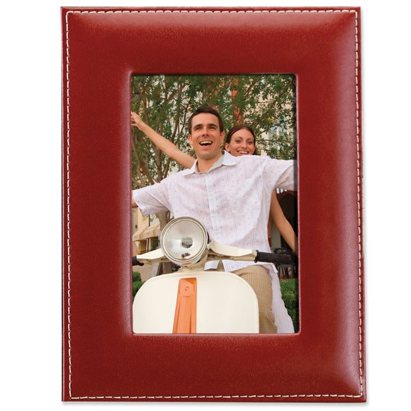 Portarretrato Lawrence Frames de Cuero Rojo 10x15 cm