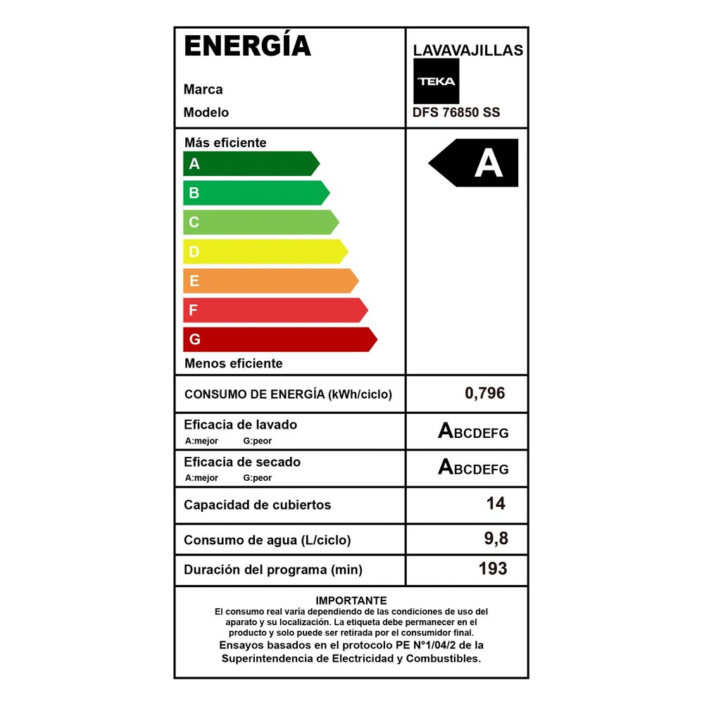 Teka DFS 76850 SS 14 Cubiertos Inox, foto 10