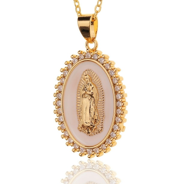 Gorgeous Women's Copper Virgin Mary Pendant Necklace - Perfect Holiday Gift for Believers!