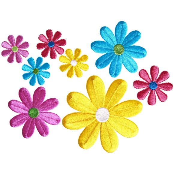 Parche bordado Simplicity 8 uds Multicolor Margarita