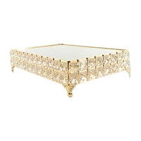 Magideal - Soporte De Espejo Para Tartas, Contenedor Organizador, Bandeja De Almacenamiento Decorativa Para Servir, Bandeja De Tocador Para Decoraciones De Bar, , Cuadrado 22,5X33,5X8Cm Cuadrado 225X335X8Cm