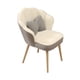 thumbnail image 1 of Sillón De Tocador, Bonito Y Suave Sillón Auxiliar, Sillón Decorativo Para Oficina, Sala De Estar, Maquillaje, Gris Y Blanco, 1 of 5