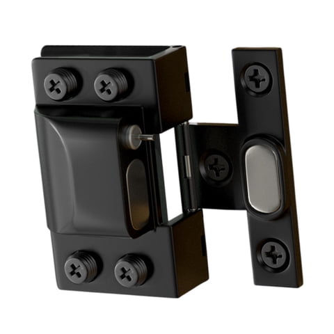 Bothyi - Bisagra Hidráulica Para Puerta De Gabinete De Vidrio Sin Marco, Accesorios De Alta Resistencia, Herrajes Negros