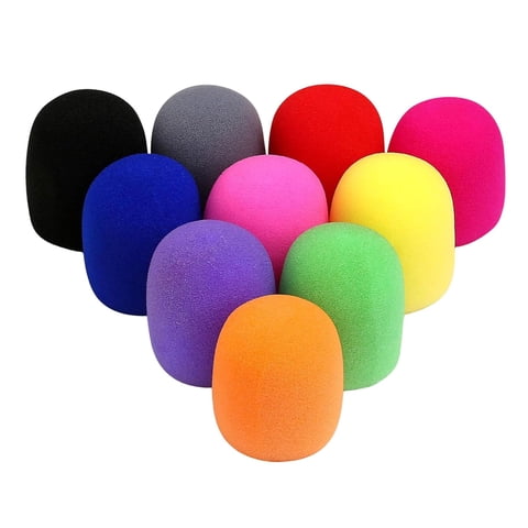Magideal - Fundas Para Micrófonos Inalámbricos, Fundas De Espuma Esponjosa, Protectores Portátiles Y Gruesos Contra El Viento Para Discursos Y Transmisiones.
