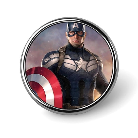 Insignia de Botón Redondo Desmarcar Capitán América 2.8 cm