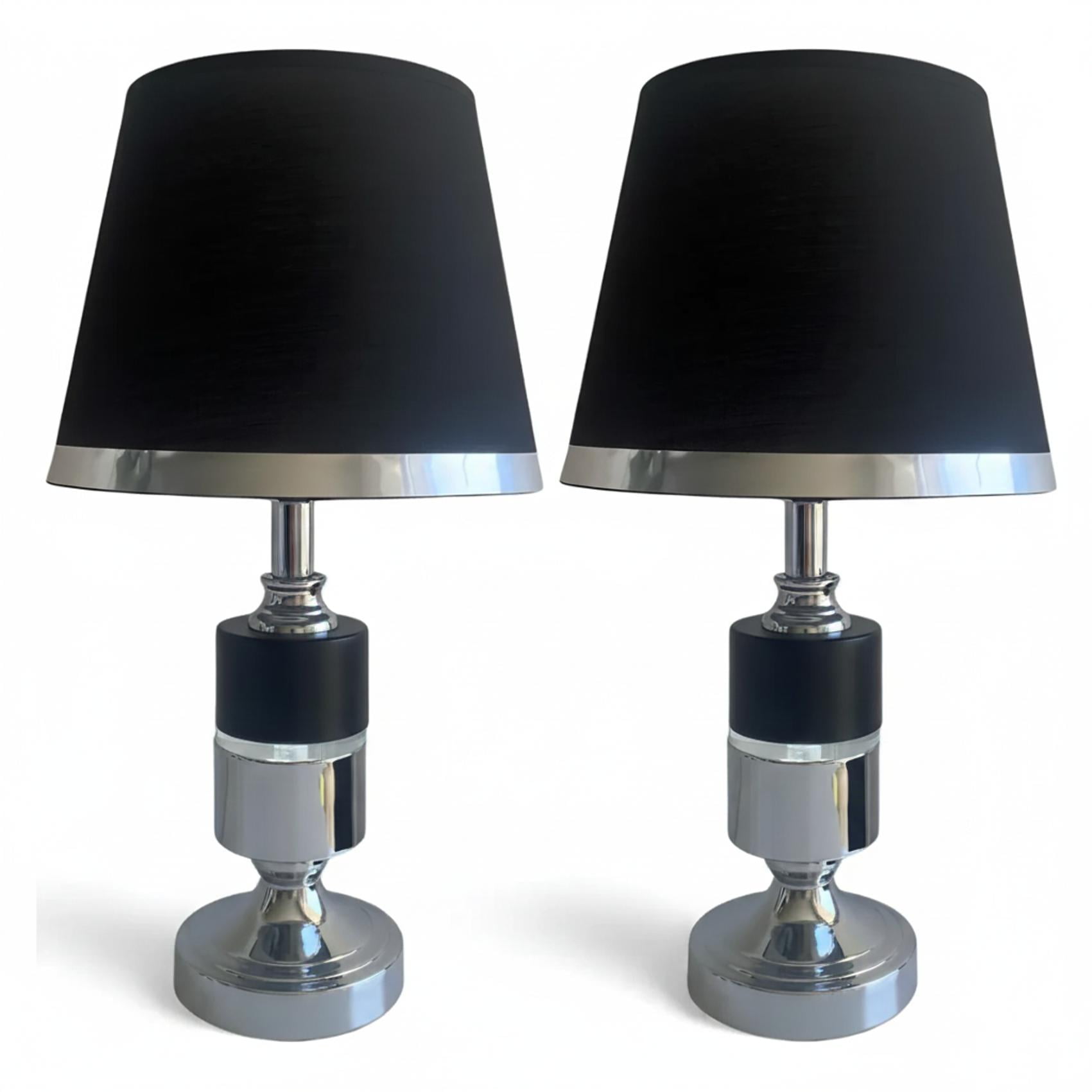 Genérica - Lámpara Velador Mesa Decoración Dormitorio Escritorio Living Minimalista Interior Pack De 2 E27