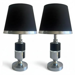 Genérica - Lámpara Velador Mesa Decoración Dormitorio Escritorio Living Minimalista Interior Pack De 2 E27