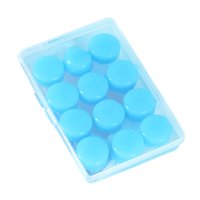 Magideal - 12 Piezas De Tapones Para Los Oídos De Silicona Con Canceción De Ruido, Moldeables, Universales, Utilizar, Impermeables Para Viajar, , Azul