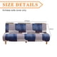 thumbnail image 2 of Fundas elásticas para futón sin brazos, plegables, con base elástica, estampadas, para sofá cama, protector de muebles para mascotas., 2 of 8