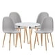 thumbnail image 1 of Juego De Comedor Redondo De 4 Sillas Blanco, 1 of 6