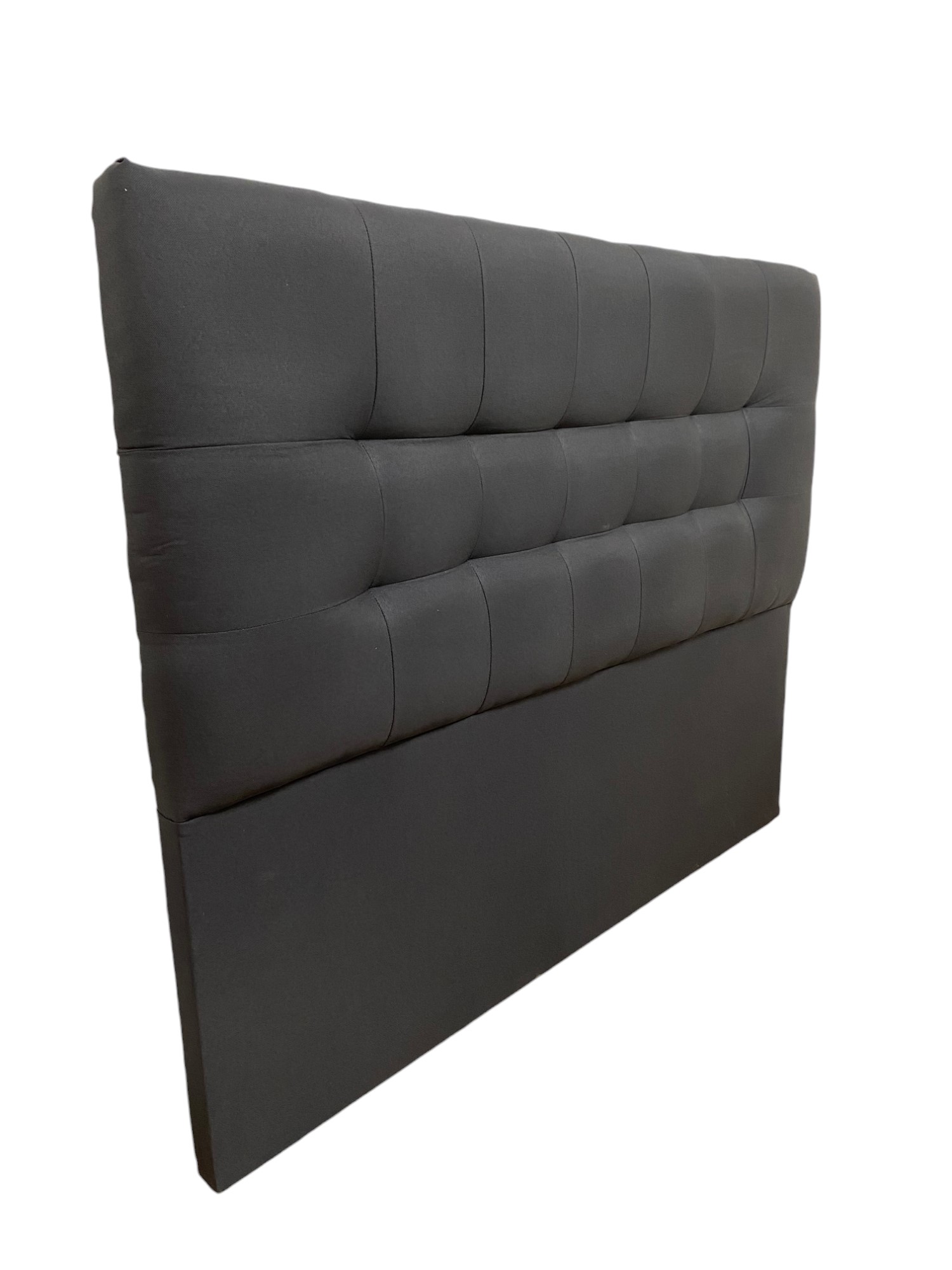 Mbc - Respaldo De Cama King Valencia Tela Lino Negro