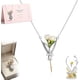 thumbnail image 1 of Collar ramo flores colgante jarrón metal minimalista regalo romántico esposa mamá, 1 of 6