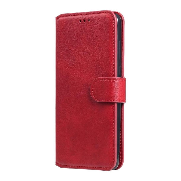 Funda Billetera para Samsung Galaxy S22 Plus con Porta Tarjetas y Soporte Ajustable Rojo