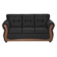 Colbox - Sofá Blazer 3 Cuerpos Tela Negro