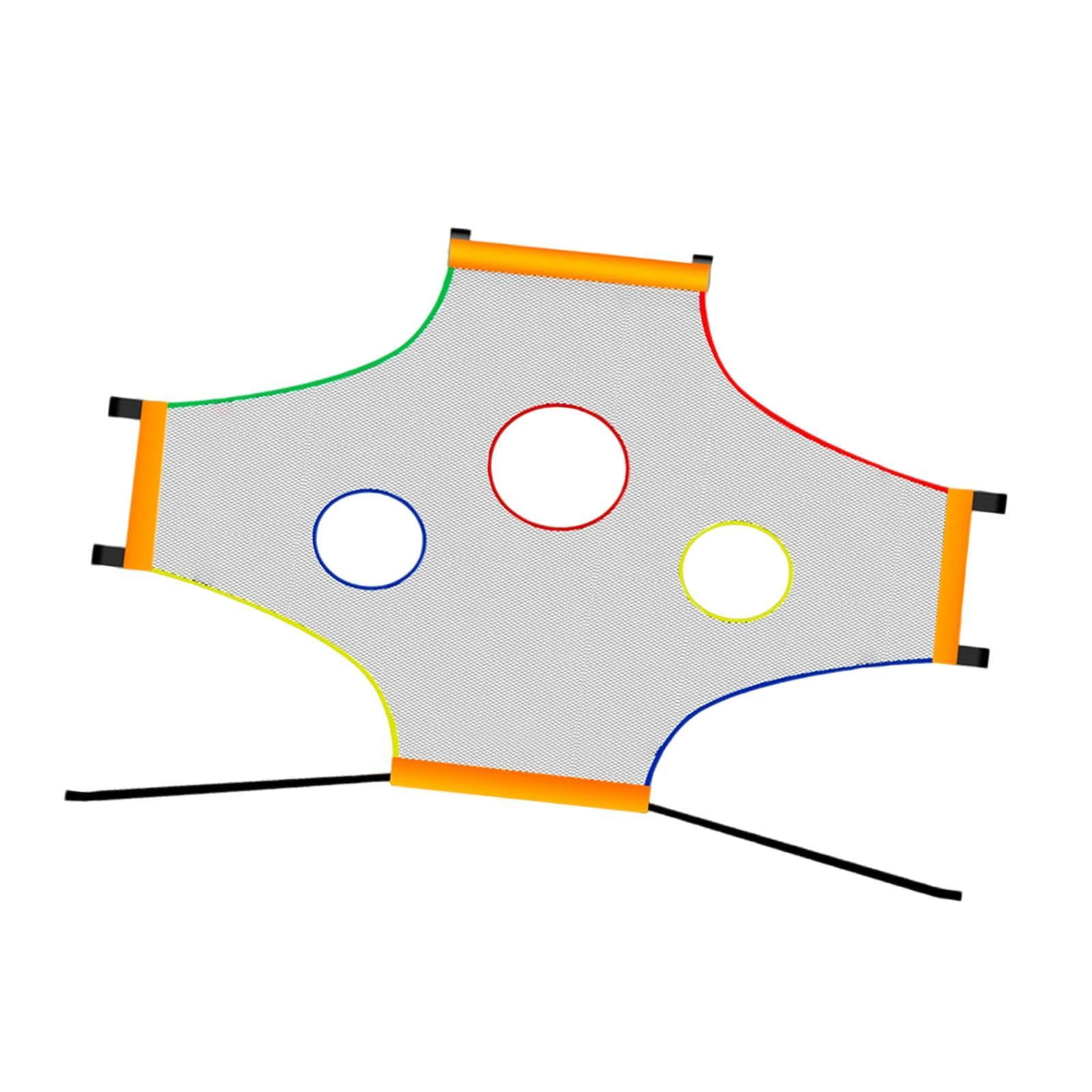Magideal - Portería De Fútbol De Red Para Lanzamiento De Fútbol, Equipo De Entrenamiento Con Objetivo Colorido Para Clubes De Fútbol, Deportes Al Aire Libre Para 5x2m