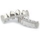 thumbnail image 4 of Grillz de colmillos de vampiro con circonitas cúbicas heladas, superior e inferior, chapado en oro de 14 quilates para tus dientes, estilo hip hop, 4 of 5