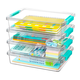thumbnail image 2 of Set 4 Contenedores Multiusos Apilable Transparente con Tapa Caja Organizador 3.6L, 2 of 7