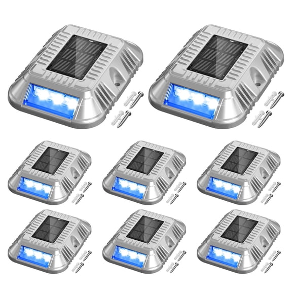 Luces solares para muelle addlon, paquete de 8, impermeables IP67